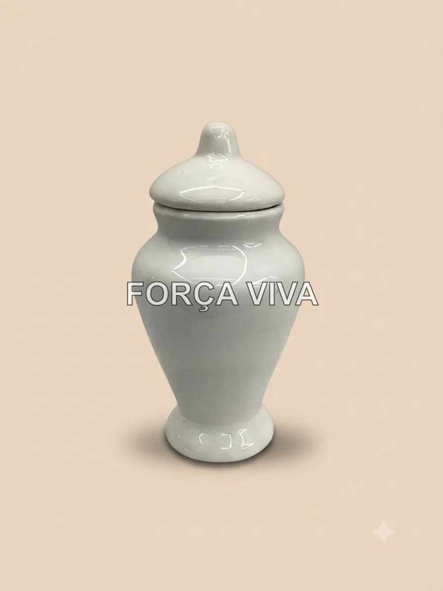 Quartinha de Louça Branca Sem Alça | Força Viva