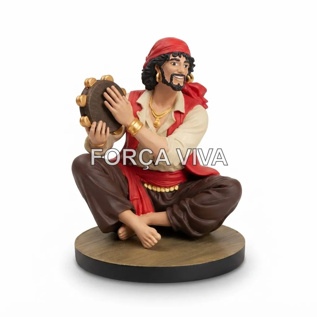 imagem-de-cigano-com-pandeiro-16cm-impressao-3d