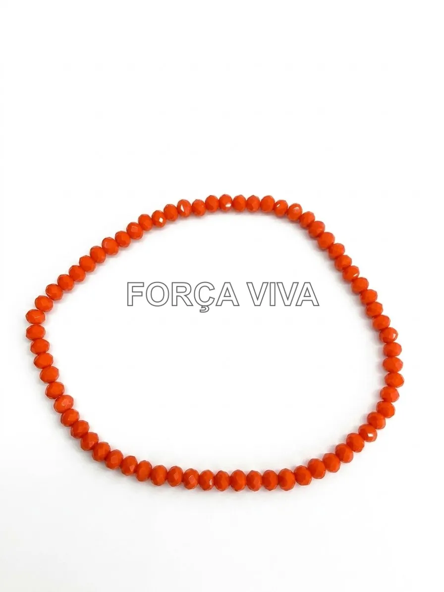 Contas de Porcelana Vermelha 8mm Achatada | Força Viva