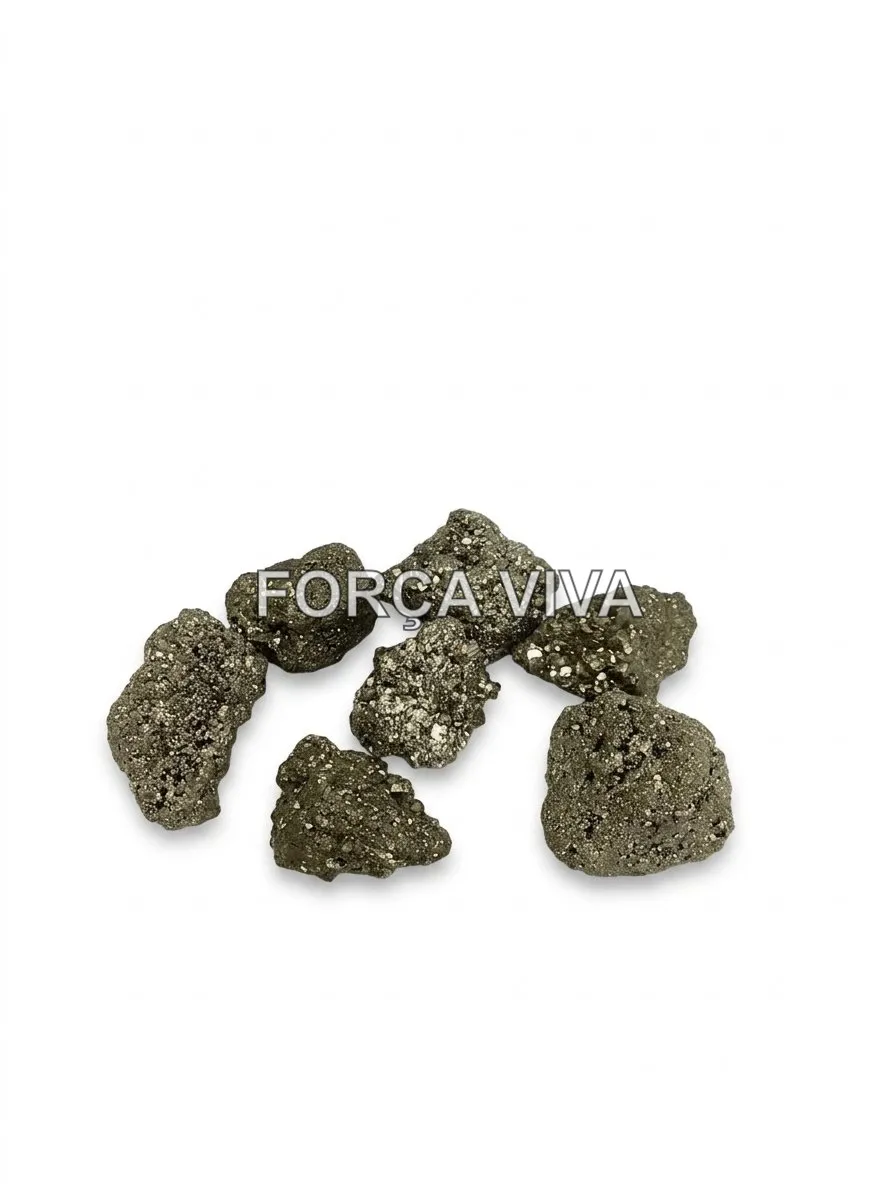 Pedra Pirita Natural Bruta (2 a 6cm) Cristal Puro | Força Viva