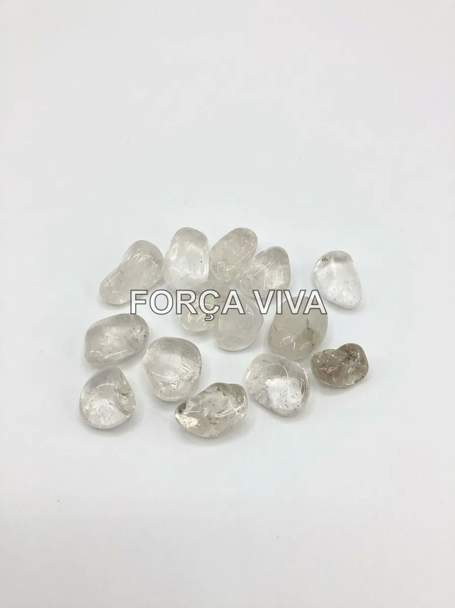 Pedra Cristal de Quartzo Rolado (2 a 4cm) | Força Viva