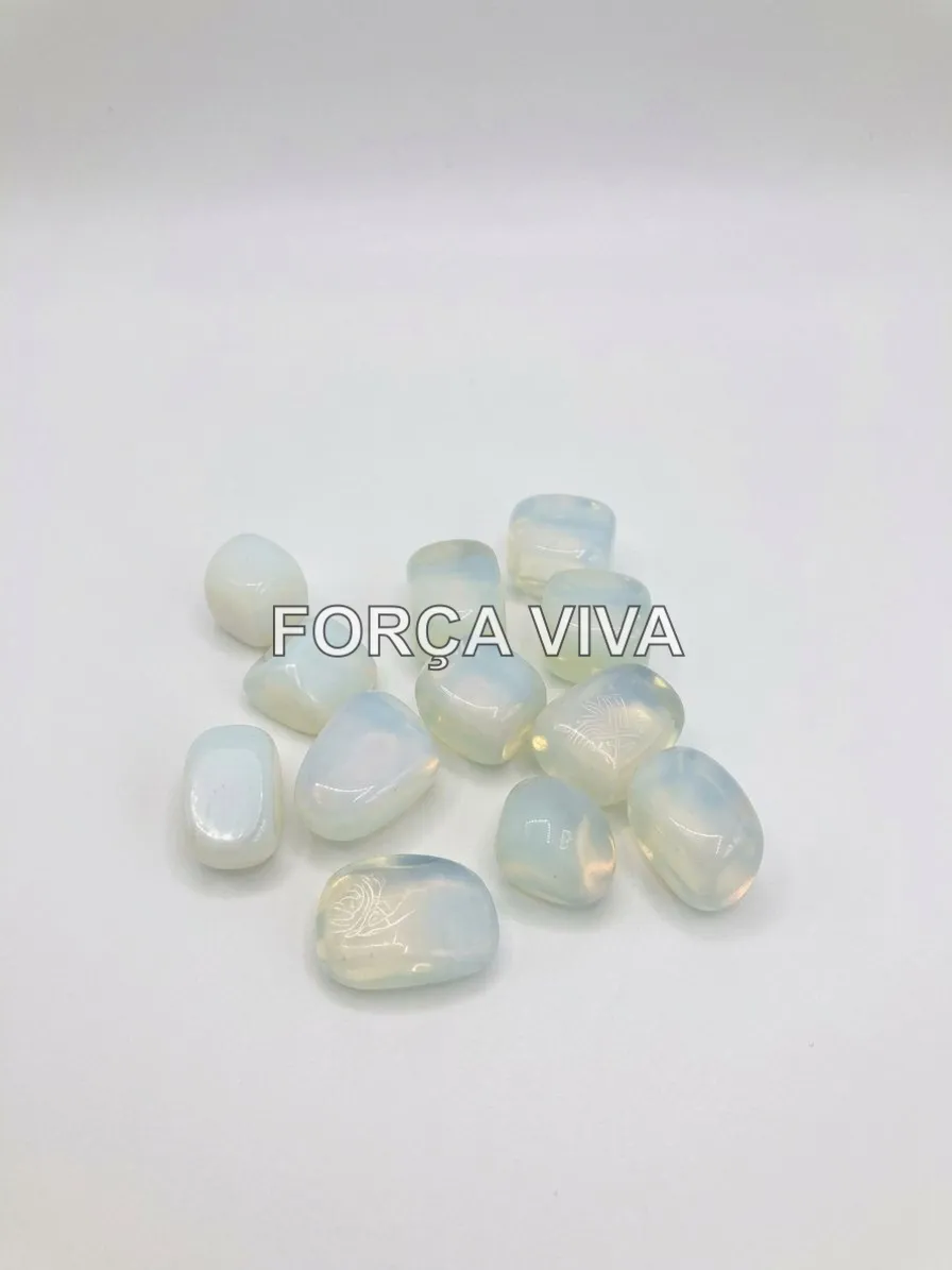 Pedra Opalina Rolada (Pedra da Lua Sintética) | Força Viva
