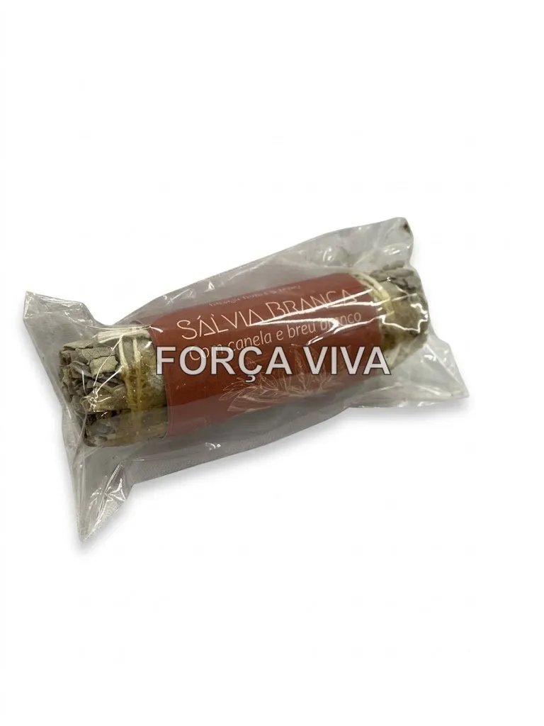 Bastão Sálvia Branca Canela e Breu Branco - Força Viva