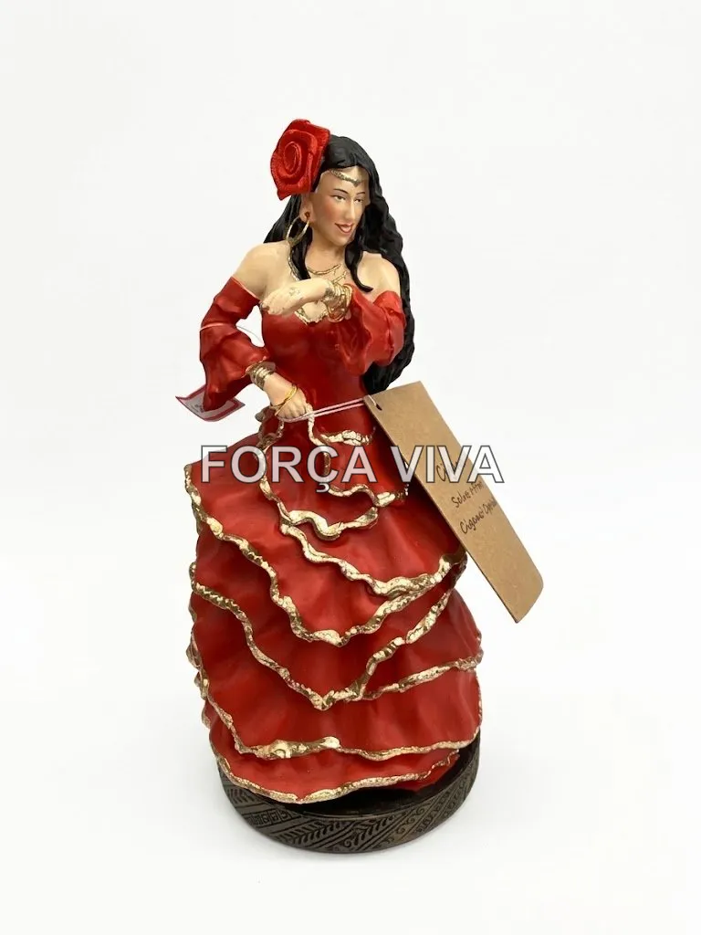 Imagem Cigana Resina Vestido Vermelho 21cm - Força Viva