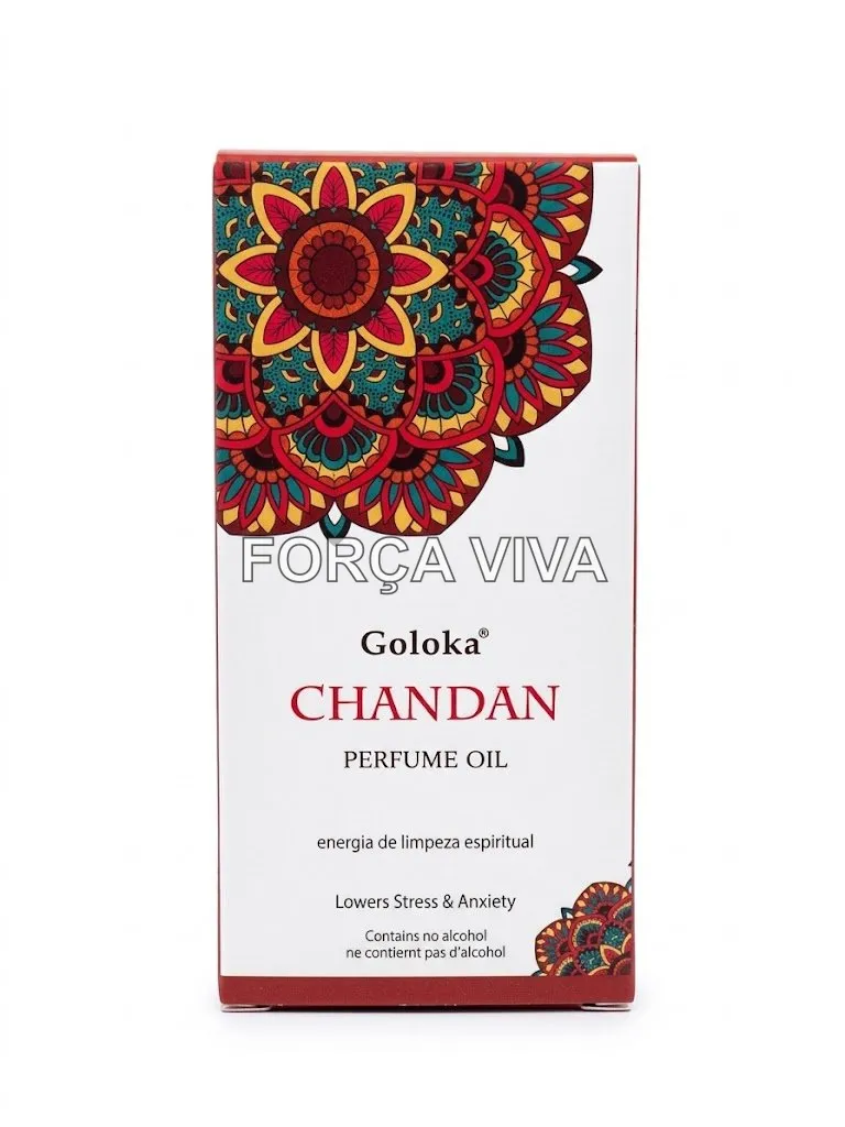 Óleo Perfumado Goloka Chandan Sândalo Sem Álcool - Força Viva