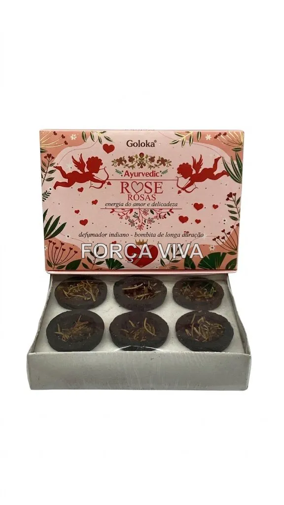Defumador Indiano Goloka Rosa 6 Unidades - Força Viva