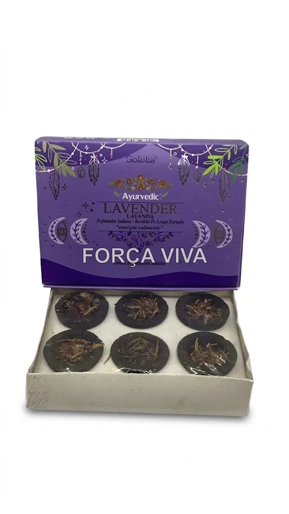 Defumador Indiano Goloka Lavanda 6 Unidades - Força Viva
