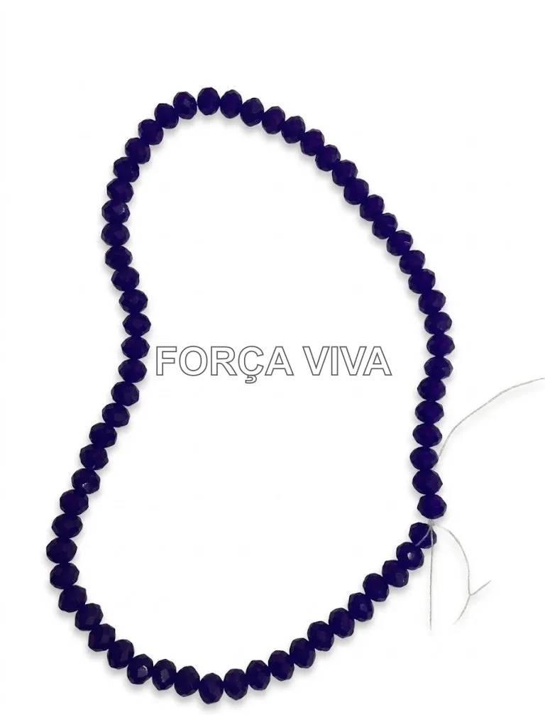 Contas de Cristal 8mm Facetado Achatado Vinho - Força Viva
